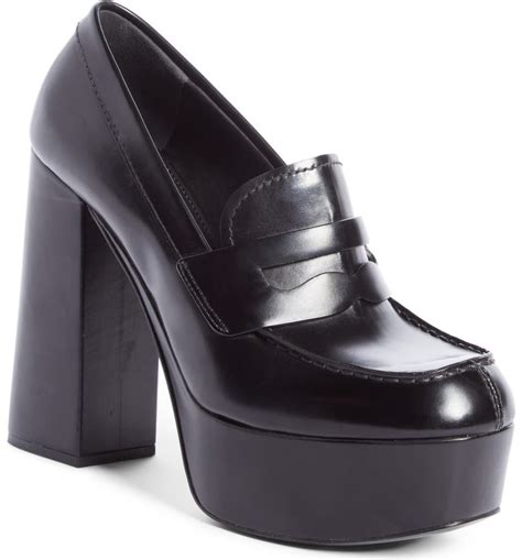 prada high heel loafers|Prada loafers platform.